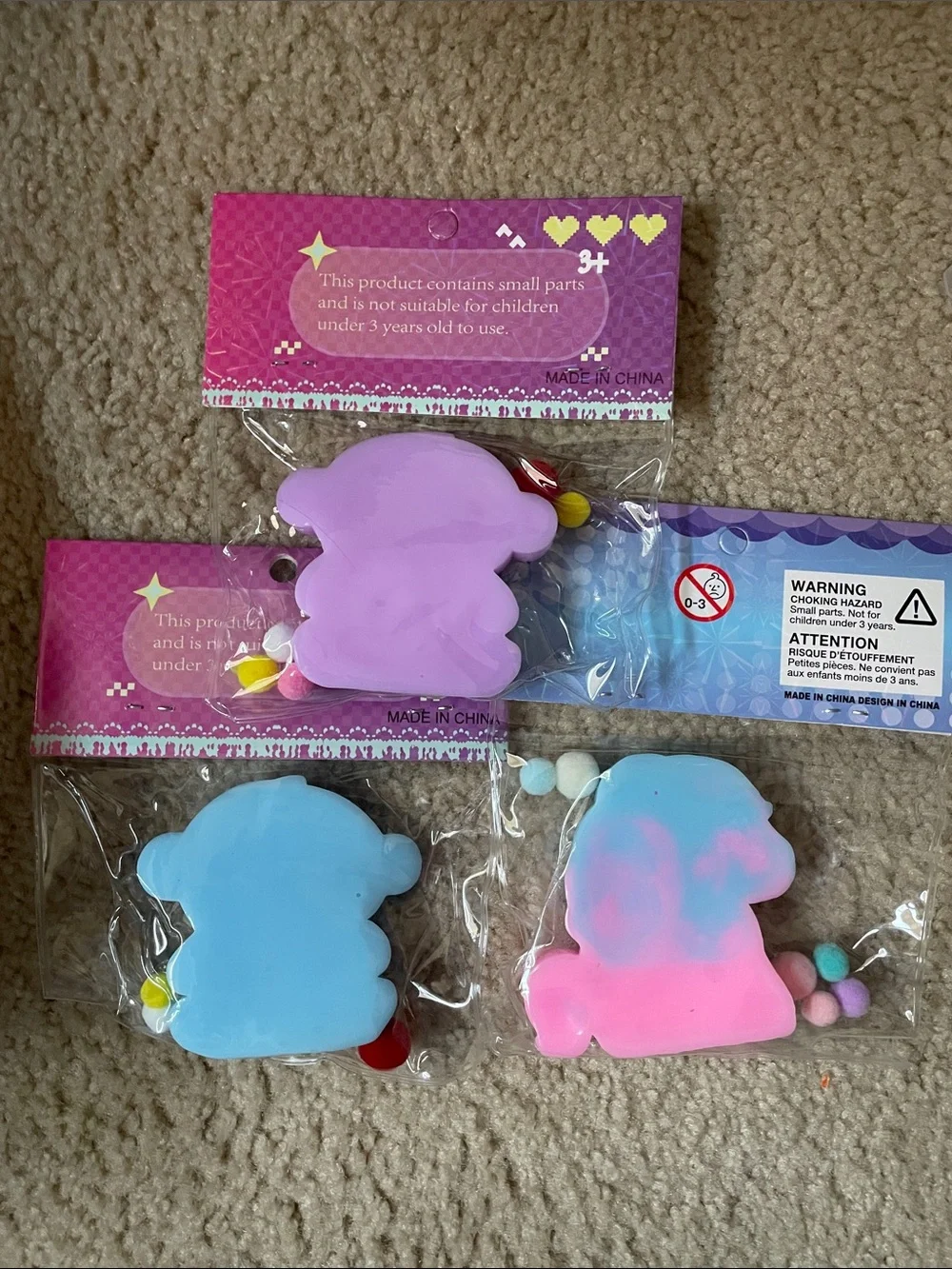 Kids Toy Plush-Style Monkey & Unicorn Set - Purple, Blue, White